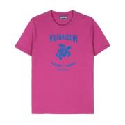 Vilebrequin Tvättad Festival Fuchsia T-Shirt Pink, Herr