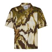Bonsai Beige Camouflage Tryck Skjorta med Knappstängning Multicolor, H...