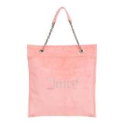 Juicy Couture Enkel Tote Bag med Logo Pink, Dam