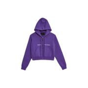 Marc Jacobs Stilfull Cropped Zip Hoodie Purple, Dam