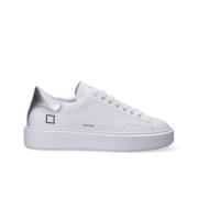 D.a.t.e. Vita Sneakers med Silver Patch White, Dam