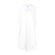 Thom Browne Vit Logoskjortklänning White, Dam