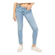 Fracomina Skinny Denim Jeans med 5 Fickor Blue, Dam