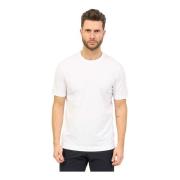 Hugo Boss Regular Fit Bomull T-shirt med Gummilogo White, Herr