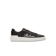 Balmain B-Court Signature kalvskinnstränare Black, Herr