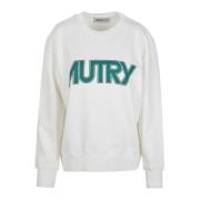 Autry Maxi Logo Sweatshirt White, Dam