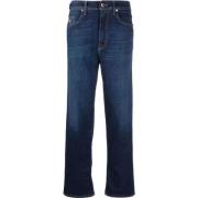 Jacob Cohën Boyfriend jeans med broderad logotyp och kontrastsömmar Bl...