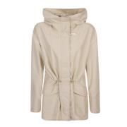 Fay Vattenavvisande parkas med huva Beige, Dam