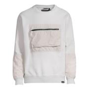 Nemen Ultra Light Grey-S Bröstficka Sweatshirt Gray, Herr