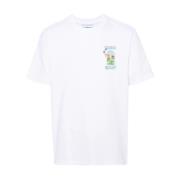 Casablanca Logo Print Crewneck T-shirts och Polos White, Herr