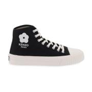 Kenzo Canvas Foxy High Top Sneakers Black, Dam