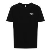 Moschino Svarta Logo Print T-shirts och Polos Black, Herr