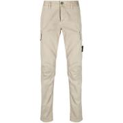 Stone Island Elastiska bomullsbyxor Beige, Herr