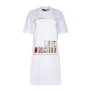 Love Moschino Stilfull Abito Klänning White, Dam