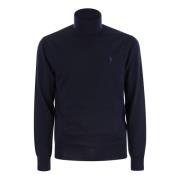 Ralph Lauren Italiensk Ull Turtleneck Sweater Blue, Herr