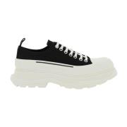 Alexander McQueen Canvas Lace-Up Sneakers Black, Dam