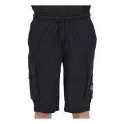 Calvin Klein Jeans Svarta Bermuda Shorts med Cargo Fickor Black, Herr