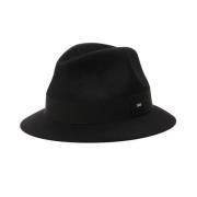 Saint Laurent Svart filt fedora hatt Black, Unisex