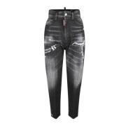 Dsquared2 Svarta 80-tals Jeans Black, Dam