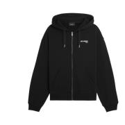 Axel Arigato Field Hoodie med Screentryckt Branding Black, Herr