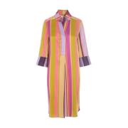 Dea Kudibal Djärvt Randig Kimono-inspirerad Klänning Multicolor, Dam