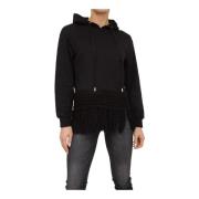 Twinset Kort Stängd Svart Sweatshirt Black, Dam