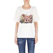 Dsquared2 Bomull Jersey T-Shirt White, Dam