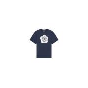 Kenzo Oversized T-shirt med Boke Flower 2.0 Print Blue, Dam