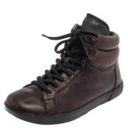 Prada Vintage Pre-owned Laeder sneakers Brown, Dam