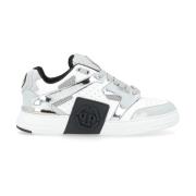 Philipp Plein Vit och Silver Lo-Top Sneaker White, Herr