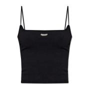 Dsquared2 Cropped top med logotyp Black, Dam