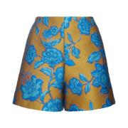 La DoubleJ Glittrande Jacquard Shorts Blue, Dam