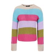 Max Mara Weekend Multifärgad Cashmere Crewneck Sweater Multicolor, Dam