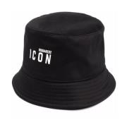 Dsquared2 Stilig Hatt Black, Herr