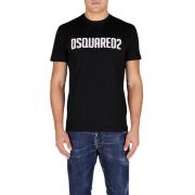 Dsquared2 Suddig Bomull T-shirt Black, Herr