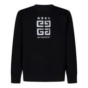 Givenchy Svart 4G Stars Sweatshirt Black, Herr