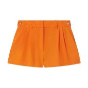 Stella McCartney Lyxiga Viskos Short Shorts Orange, Dam