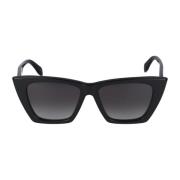 Alexander McQueen Snygga solglasögon Am0299S Black, Dam