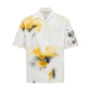 Alexander McQueen Skjorta med dold blommönster White, Herr