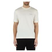 Emporio Armani Bomull Logo Print T-shirt White, Herr
