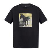 PS By Paul Smith Tryckt T-shirt Black, Herr