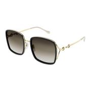 Gucci Svart/brun solglasögon Multicolor, Dam