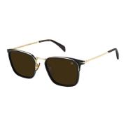 Eyewear by David Beckham Solglasögon i Guld Svart/Mörkbrun Multicolor,...