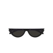 Saint Laurent Oval Frame Sunglasses, Black Acetate, 100% UV Protection...