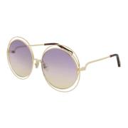 Chloé Gold/Pink Shaded Sunglasses Carlina Yellow, Dam