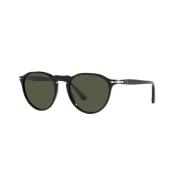 Persol Black/Green Sunglasses PO 3286S Black, Unisex