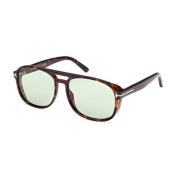 Tom Ford Rosco Solglasögon i Dark Havana/Green Brown, Unisex