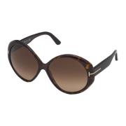 Tom Ford Terra Sunglasses in Dark Havana/Brown Shaded Brown, Dam