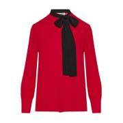 Valentino Silkesskjorta - Valentino Kollektion Red, Dam