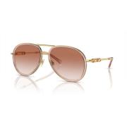 Versace Transparent brun/rosa solglasögon Multicolor, Unisex